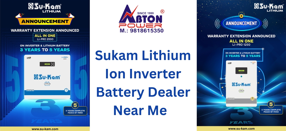 Sukam Lithium Ion Inverter Battery Dealer Near Me